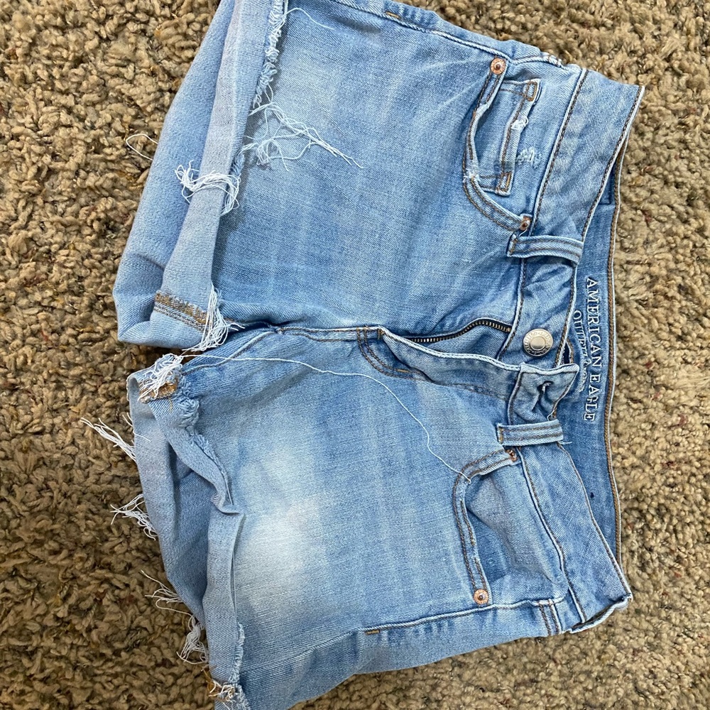 American Eagle Low Rise Light Wash Shorts